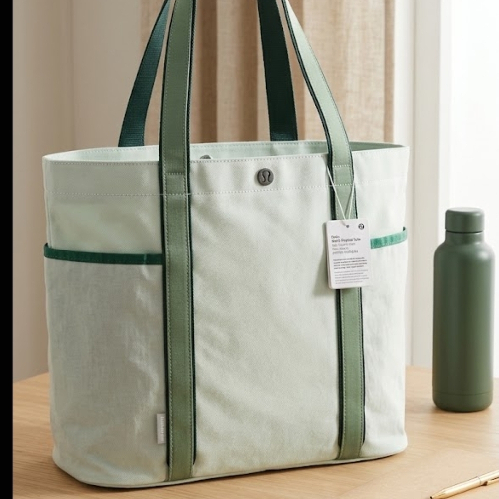 Lululemon Athletica Silver Tote Bag